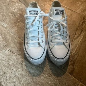 White platform converse size 9